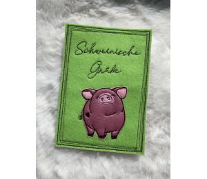 2€ ZUSATZTÜRCHEN 1. Dezember: ITH Stickserie - Postkarten Schwein